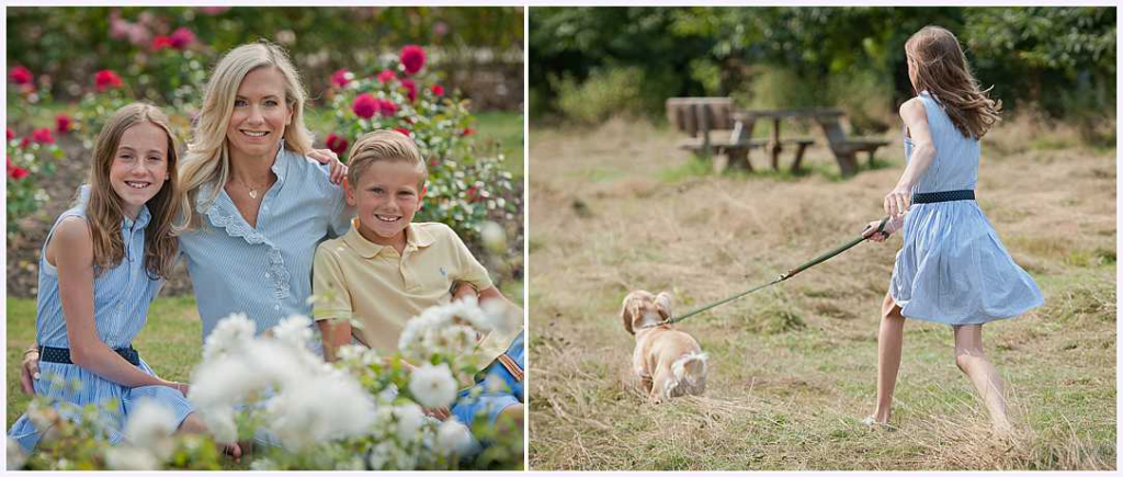kids with dog 