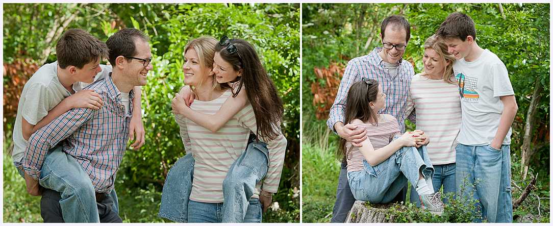 Oxshott family chatting