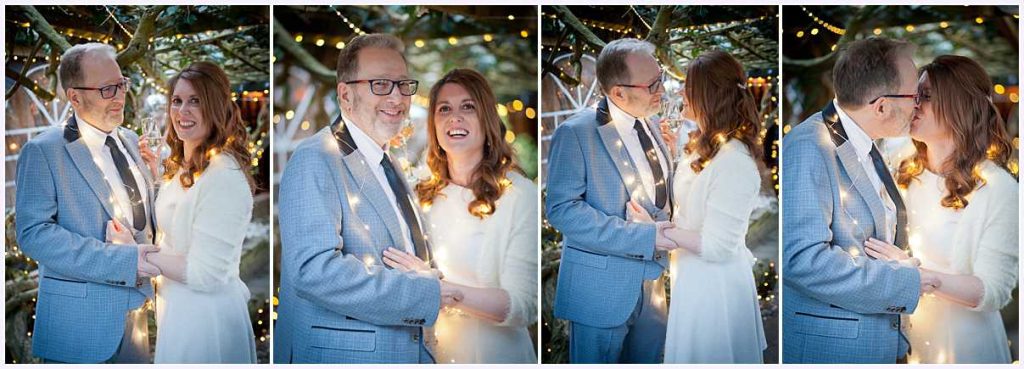 couple with fairy lights
