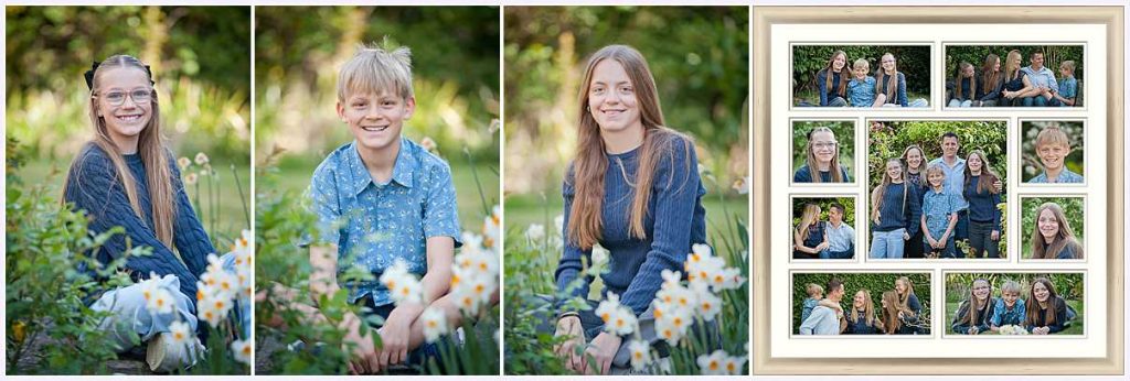 children in the flowers