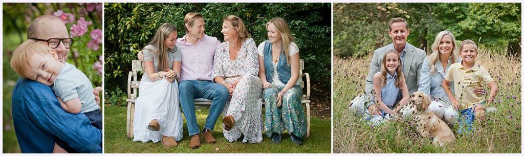 family on bench 